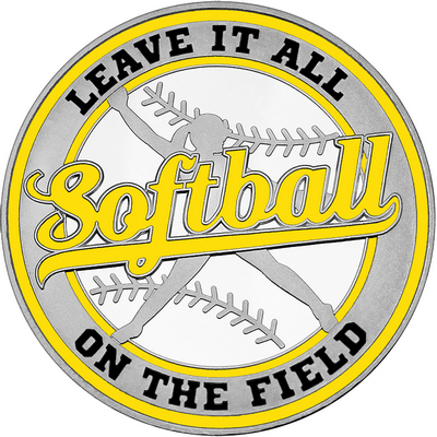 Yellow "Softball" with Yellow Outer Circular Borders